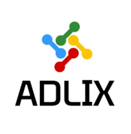 애드릭스(ADLIX) 로고 – 빨강, 파랑, 노랑, 초록 색상의 연결된 원형 구조를 활용한 디자인으로, 디지털 광고 자동화 플랫폼 애드릭스를 상징함. 광고 수익 최적화와 데이터 기반 마케팅 솔루션을 제공하는 애드릭스의 브랜드 정체성을 시각적으로 표현.